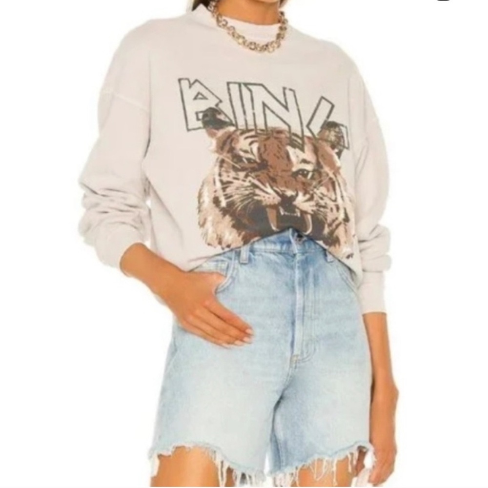 Anine Bing Tiger graphic crewneck sweatshirt Size M
